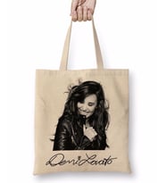 Demi Lovato B&W Autografada Bez Çanta Uzun Saplı