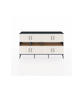 Arges Konsol 8 Raflı 8 Kapaklı 176x30x99 Antrasit-Aytaşı/Çam