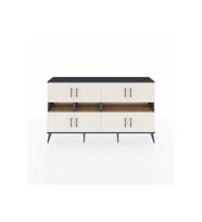 Arges Konsol 8 Raflı 8 Kapaklı 176x30x99 Antrasit-Aytaşı/Çam