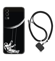 General Mobile Gm 23 Kılıf Resimli Boyun Askılı İpli Desenli Silikon Series Astronot 519