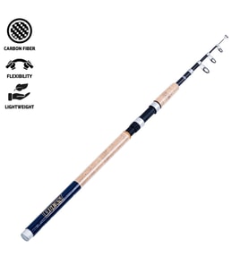 Teleskopik Karbon Spin Olta Kamışı - Ocean - 210cm 40/80 Gr - Mantar Sap