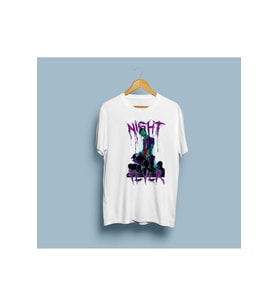 Oversize Night Fever Zombi Tasarım Unisex T-shirt