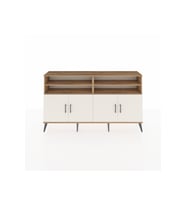 Arges Konsol 6 Raflı 4 Kapaklı 176x30x99 Çam-Aytaşı/Antrasit