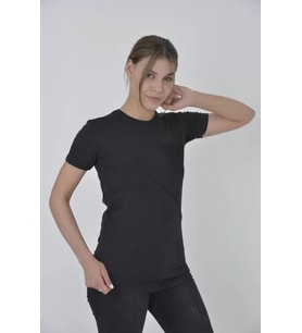 File Cepli Slim Fit T-shirt - Siyah