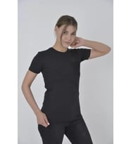File Cepli Slim Fit T-shirt - Siyah
