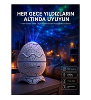 Mey İthalat® Yumurta Görünümlü Masa ve Gece Lambası Renk Değiştirebilen Projektör