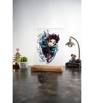 Ev Tanjiro Kamado Kimetsu no Yaiba, Eşya, Ürünler, Masa Dekoratif Ahşap Obje