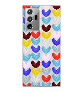 PrintiFy Samsung Galaxy Note 20 Ultra ile Uyumlu 1mm Slim Fit Water Color 1 Baskılı Şeffaf  Kılıf