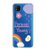 Xiaomi Redmi 9C / 10A Uyumlu Forever Young Tasarımlı Şeffaf Telefon Kılıfı