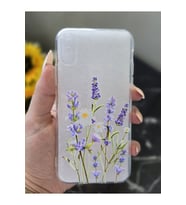 Iphone X ve Xs Uyumlu Çiçek Tasarımlı Şeffaf Telefon Kılıfı