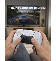 Kablosuz PS5 Oyun Kumandası Hızlı Tepki ve Ergonomik Tutuş Yeni Nesil