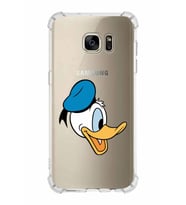 Samsung Galaxy S7 Edge  Köşe Korumalı Antişok Kapak Donald Duck Tasarımlı Şeffaf  Kılıf