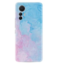 Xiaomi 12 Lite Kılıf Resimli Desenli Baskılı Silikon Pink Blue Abstract 1385