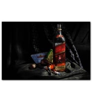 Cakapuzzle Siyah Kumaşlar ve Johnnie Walker Red Label  Puzzle Yapboz MDF (Ahşap) (120 Parça)