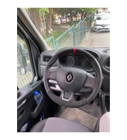DİKİŞLİ DİREKSİYON KILIFI NOKTALI/NUBUK KIRMIZI YÜZÜK KIRMIZI DİKİŞ RENAULT MASTER İÇİN HIZLI KARGO