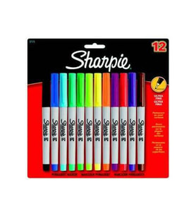 Sharpie Ultra Fine Permanent Markör Karışık Renk 12'li S0941891