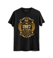 Vintage Gold Awesome Series May 1987 Siyah Tshirt