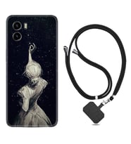 Vivo Y15S Y32 Y33S Y51 Y53S Kılıf Boyun Askılı Silikon Star Woman 1332