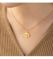 Kişiye Özel 925 Ayar Gümüş Şapka Model İsim Kolye (Gold)