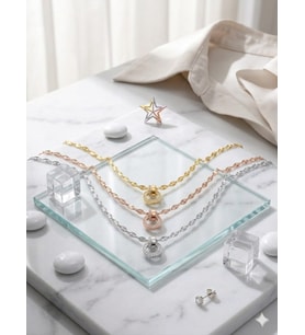 925 Ayar Gümüş Kalemli İtalyan Ezme Zincir Kelepçe Halka Kolye.rose.gold.rodaj
