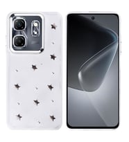 Coverzone ?nfinix Smart 9 ile uyumlu K?l?f Airbag K�?eli 2mm Kamera �?k?nt? Korumal? Simli ?effaf Bask?l? Z-Kutup Kapak Y?ld?z