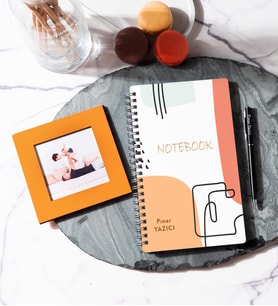 Kişiye Özel Fotoğraf Çerçevesi + Defter + Kalem Seti (Model 1)