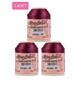 Northcity 3 Adet Altınbaşak Oya ve Dantel İpi 20 gr - Royaleks - No: 080