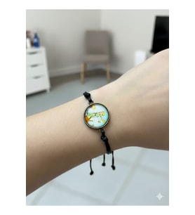 Küçük Prens Figürlü Siyah İp Bileklik – Unisex Ayarlanabilir Minimal Tasarım