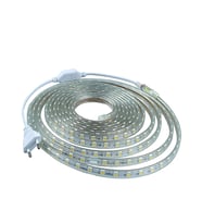 220V Fişli Tak-Çalıştır Şerit LED 5050 3Çip IP67 Silikonlu Su Geçirmez 6000K Soğuk Beyaz LED 1-3-5m (Sıcak Beyaz)