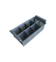 Tribeca CKB-8  Çatal kaşık Basketi-8 Bölmeli-Dik Tip-Gri