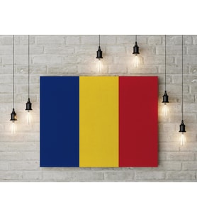 Romanya Bayrağı Kanvas Tablo 40x55cm Dekoratif Tablo
