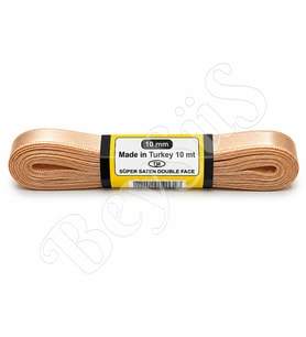 Saten Kurdele 10 mm Krem