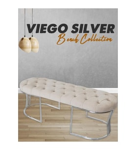 Viego Silver Bench Puf