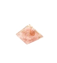 Hakiki Doğal Pembe Kuvars Taşı Orgonit Piramit 38 Gram