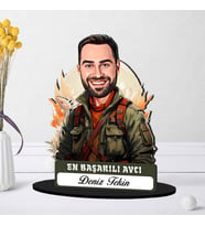 Kişiye Özel Erkek Avcıya Hediye Karikatürlü Biblo