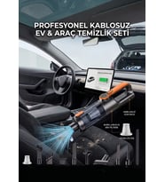Araç İçi Uyumlu Şarjlı El Süpürgesi Yüksek Vakum Gücü Type-c Sarj 22000PA