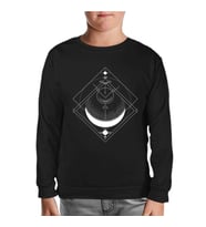 Ay Üçgeni Siyah Çocuk Sweatshirt