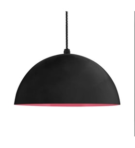 MYLİGHTS  RETRO RUSTİK  METAL SİYAH  İÇİ  KIRMIZI  METAL SARKIT AVİZE 30 CM
