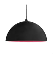 MYLİGHTS  RETRO RUSTİK  METAL SİYAH  İÇİ  KIRMIZI  METAL SARKIT AVİZE 30 CM