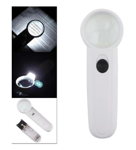 15x Çok Fonksiyonlu 2 Led Işıklı Taşınabilir El Büyüteç