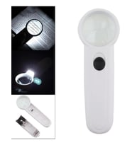 15x Çok Fonksiyonlu 2 Led Işıklı Taşınabilir El Büyüteç