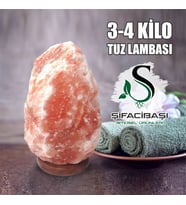 ŞİFACIBAŞI Himalaya Tuz Lambası 3 4 Kilo Kablo+Ampul Seti