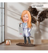 BK Gift Kişiye Özel Doktor Karikatürlü Büyük Boy Ahşap Biblo-7 Arkadaşa Hediye , Sevgiliye Hediye, Kişiye Özel Biblolar