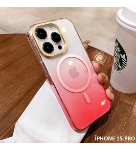 İphone 15 Pro Pixel Sert Magsafe Uyumlu Telefon Kılıfı (Yeşil)
