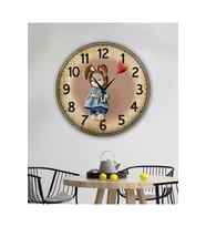 bilge Tasarım retro Duvar Saati 40 x 40 CM (Çok Renkli)