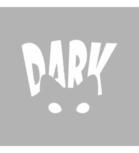 Dark Kedi Sticker Siyah 16x15 CM (Beyaz)