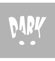 Dark Kedi Sticker Siyah 16x15 CM (Beyaz)