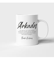 Lügat Arkadaş Baskılı Kupa Bardak