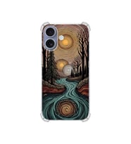 PrintiFy Apple iPhone 16plus ile Uyumlu Simya Serisi Girdaplar Tasarımlı Uv Baskılı Köşe Korumalı Antişok Kılıf