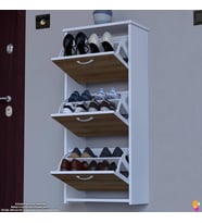 Modilayn WEST Asma Kapı Önü 52x 116 x26 cm’lik 3 Düşer Kapak 6 Göz Bölmeli Ayakkabılık